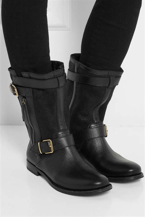 burberry black suede boots|bloomingdale's burberry shoes.